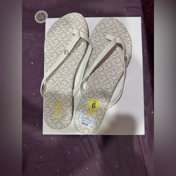 Guess Shoes - Guess Women's Cream and Gold Sandals